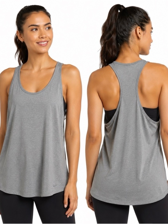 Nike Tops - Nike Women’s Dri-FIT Heather Gray Racerback Tank Top, Size XL